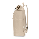 Mochila enrollable con cierre superior y bolsillos 17L 380 g/m2 color natural cuarta vista