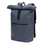 Mochila enrollable para portátil con piel sintética 15L 16” color azul