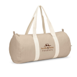 Bolsa de deporte ecológica con bolsillo interior 24L 380 g/m2 color natural imagen con logo