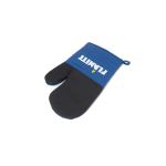 Guante de cocina 100% algodón con silicona antideslizante color azul real imagen con logo