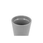 Vaso de viaje de plástico doble pared con tapa abatible 410ml color gris segunda vista
