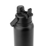 Botella acero inox doble pared con boquilla 2 en 1 830ml color negro segunda vista