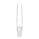 Lanyard posavasos fabricado en Europa para sublimación 20x920mm color blanco segunda vista