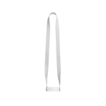 Lanyard fabricado en Europa para sublimación con portavasos elástico color blanco
