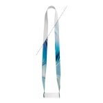 Lanyard fabricado en Europa para sublimación con portavasos elástico vista principal