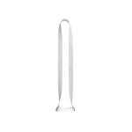 Lanyard de poliéster reciclado con portavasos de silicona 2cm color blanco