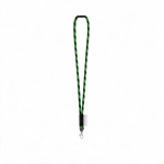 Lanyard tubular de poliamida con mosquetón y etiqueta sublimable color verde