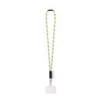Lanyard tubular fabricado en Europa con mosquetón estándar color amarillo oscuro