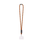 Lanyard tubular fabricado en Europa con mosquetón estándar color naranja oscuro