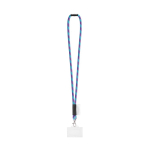 Lanyard tubular fabricado en Europa con mosquetón estándar color morado