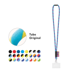 Lanyard tubular fabricado en Europa con mosquetón estándar varios colores