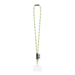 Lanyard tubular fabricado en Europa con mosquetón estándar vista principal
