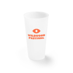 Vaso de fiesta de plástico fabricado en Europa pared simple 620ml color transparente imagen con logo