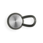 Botella eco translúcida brillante con tapón hermético 590ml color negro