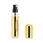 Atomizador de perfume recargable de aluminio con ventana 5ml color dorado