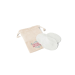 Juego de discos limpiadores faciales con bolsa de algodón color natural imagen con logo