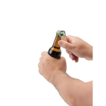 Llavero abrebotellas redondo de metal y bambú con anilla ø3,2 cm color natural tercera vista