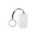 Localizador tipo llavero de plástico reciclado con bluetooth 25m color blanco primera vista