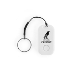 Localizador tipo llavero de plástico reciclado con bluetooth 25m color blanco imagen con logo 2