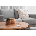 Localizador tipo llavero de plástico reciclado con bluetooth 25m vista bodegón