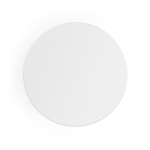 Alfombrilla de ratón redonda con base de goma y grosor 2cm color blanco primera vista