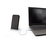 Hub USB con formas de agua y 4 puertos con soporte para móvil color multicolor tercera vista