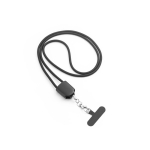 Cable lanyard con soporte para móvil y carga ultrarrápida 60W color negro