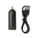 Linterna recargable de aluminio reciclado con 500 lúmenes LED 10W color negro tercera vista