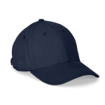 Gorra ajustable de algodón cepillado de 6 paneles 260 g/m2 color azul marino primera vista
