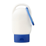 Loción solar con mosquetón y tapón a color SPF30 30ml color azul primera vista