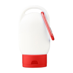 Loción solar con mosquetón y tapón a color SPF30 30ml color rojo primera vista