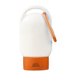 Loción solar con mosquetón y tapón a color SPF30 30ml color naranja primera vista
