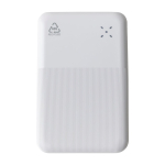 Powerbank de plástico reciclado con carga rápida 10.000 mAh color blanco primera vista