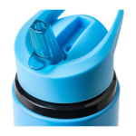 Botella bidón de plástico con boquilla plegable y pajita interna 500ml décima vista