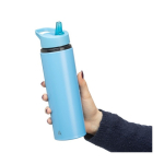 Botella bidón de plástico con boquilla plegable y pajita interna 500ml duodécima vista