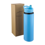 Botella bidón de plástico con boquilla plegable y pajita interna 500ml octava vista