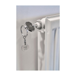 Llavero de zinc reciclado con purgador de radiadores y moneda séptima vista