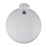 Estuche redondo con espejo y cepillo incluido para bolsillo color blanco primera vista