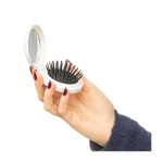 Estuche redondo con espejo y cepillo incluido para bolsillo sexta vista