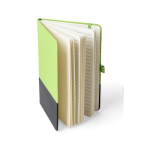 Libreta de RPET con detalle de PU en la parte baja A5 hojas a rayas quinta vista