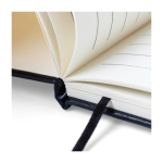 Libreta de RPET con detalle de PU en la parte baja A5 hojas a rayas séptima vista