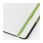 Libreta de RPET con detalle de PU en la parte baja A5 hojas a rayas octava vista