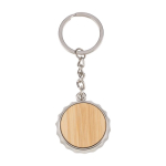 Llavero de bambú y aleación de zinc con abrebotellas integrado primera vista