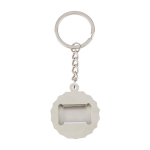 Llavero de bambú y aleación de zinc con abrebotellas integrado tercera vista