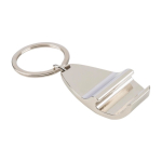 Llavero abrebotellas de aleación de zinc con incrustación de bambú tercera vista