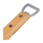 Espátula de barbacoa con abrebotellas y mango de madera cuarta vista