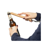 Espátula de barbacoa con abrebotellas y mango de madera séptima vista