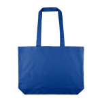 Bolsa tote de algodón de tamaño grande y asas largas 140g/m² color azul primera vista