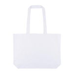 Bolsa tote de algodón de tamaño grande y asas largas 140g/m² color blanco primera vista