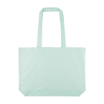Bolsa tote de algodón de tamaño grande y asas largas 140g/m² color verde pastel primera vista